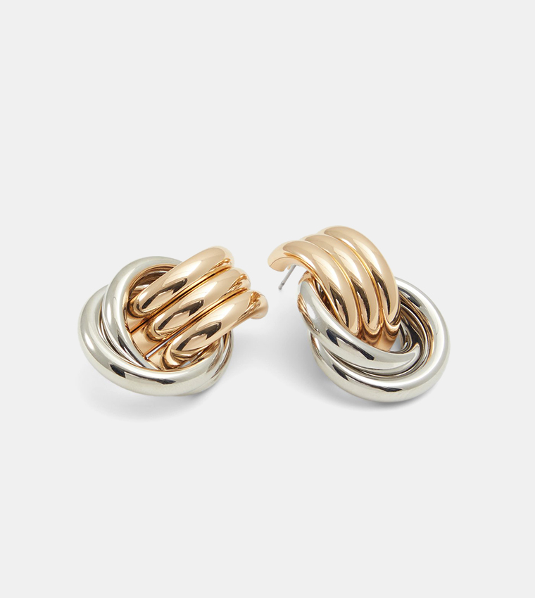 GEAVIA Dual Tone Stud Earrings