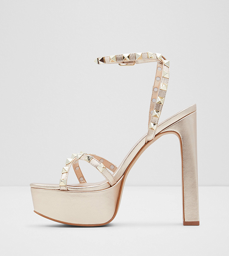 GEEGULLY Embellished Heeled Sandals