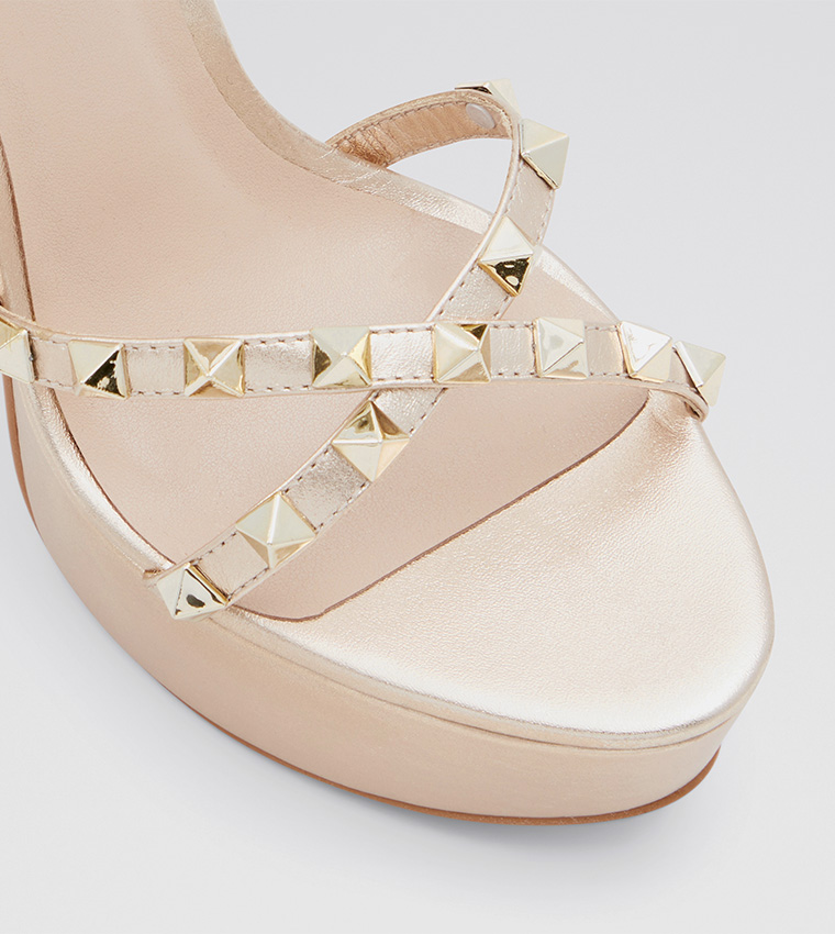 GEEGULLY Embellished Heeled Sandals