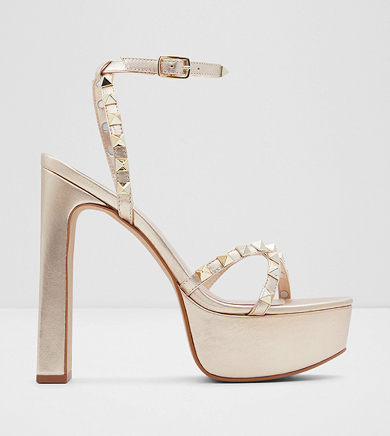 GEEGULLY Embellished Heeled Sandals