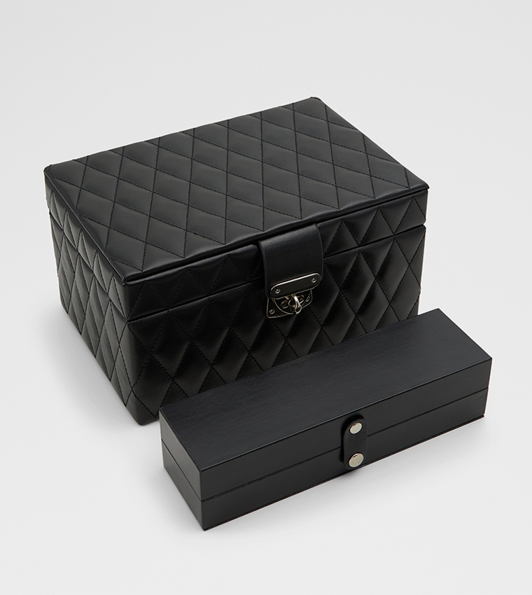 Buy Aldo Accessories GEMBOX Quilted Jewelry Organizer In Black 6thStreet UAE