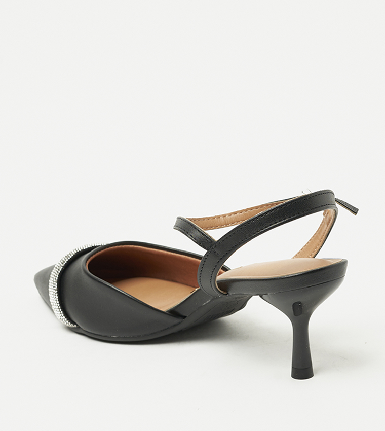 ZENDAYA Embellished Ankle Strap Pumps
