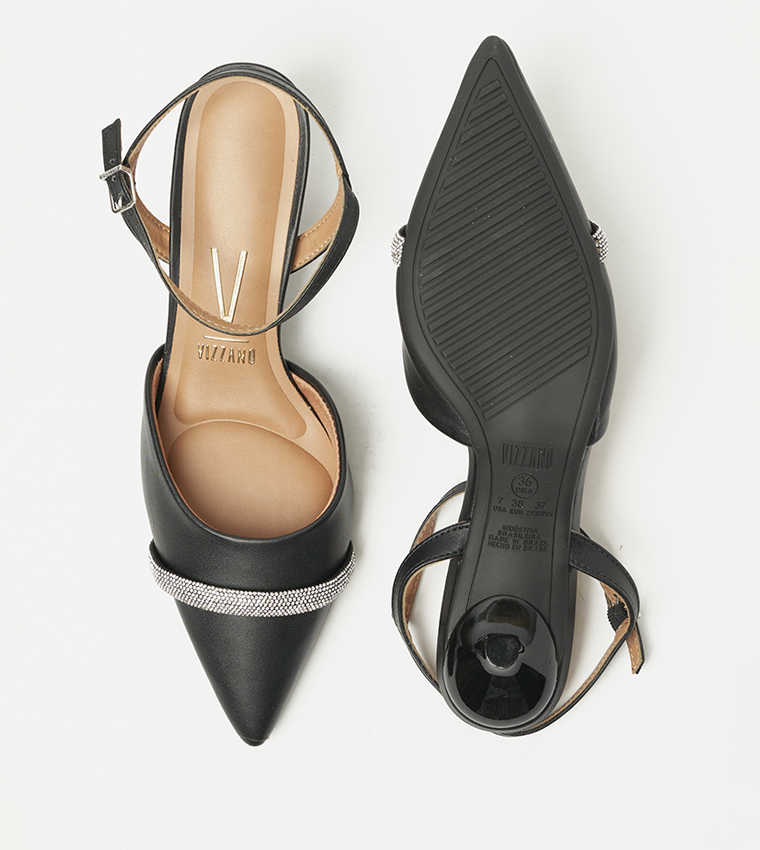 ZENDAYA Embellished Ankle Strap Pumps