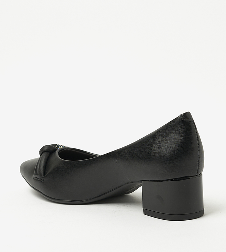 CASSIUS Embellished Block Heel Pumps