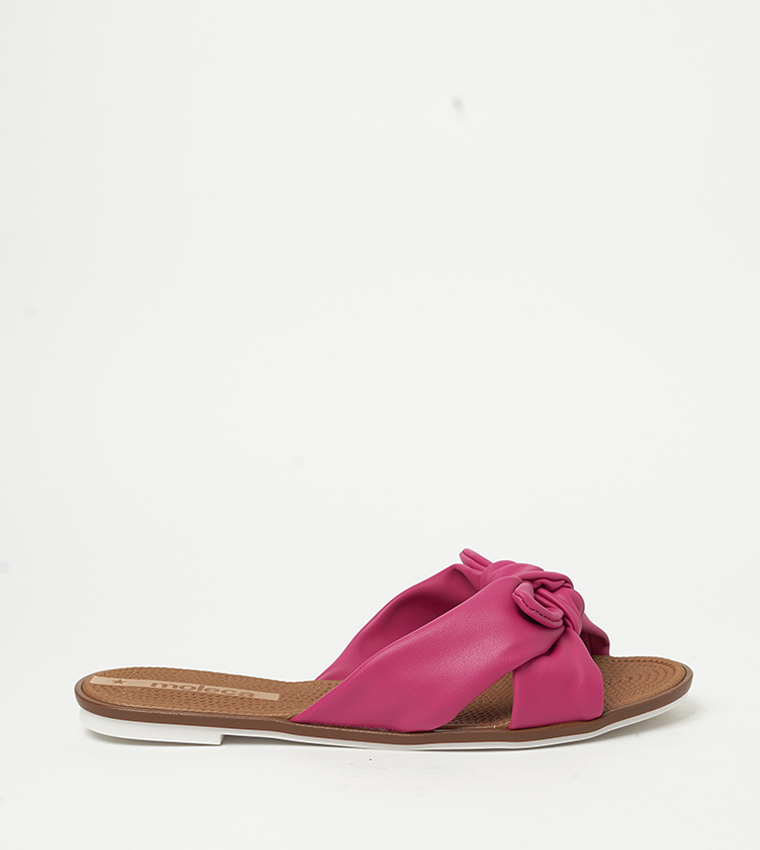 HAMZA Bow Detail Flat Sandals