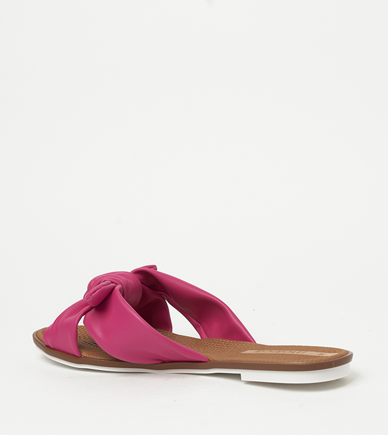 HAMZA Bow Detail Flat Sandals
