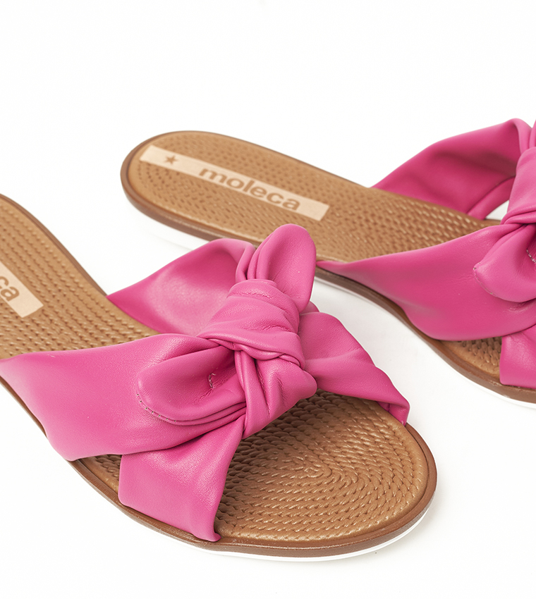 HAMZA Bow Detail Flat Sandals