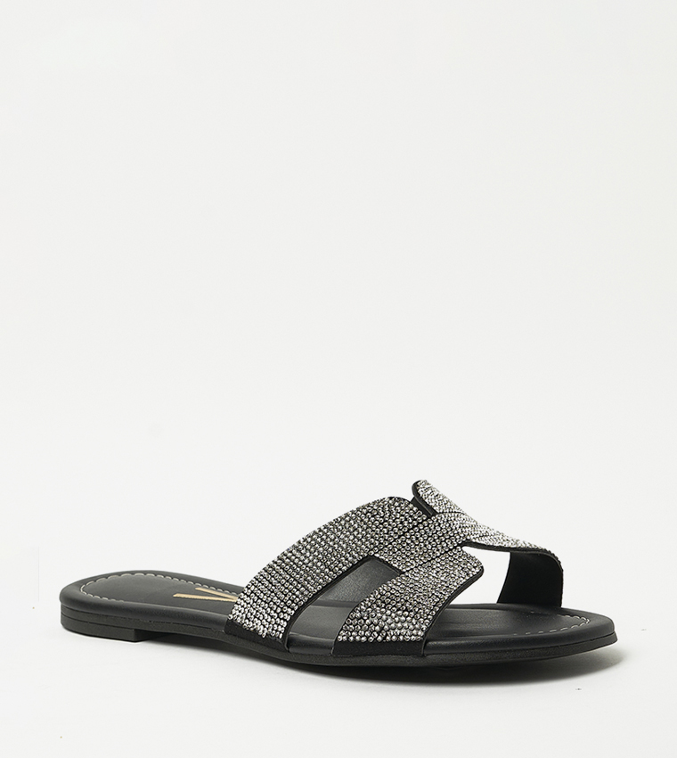 VIOLETA Embellished Flat Sandals