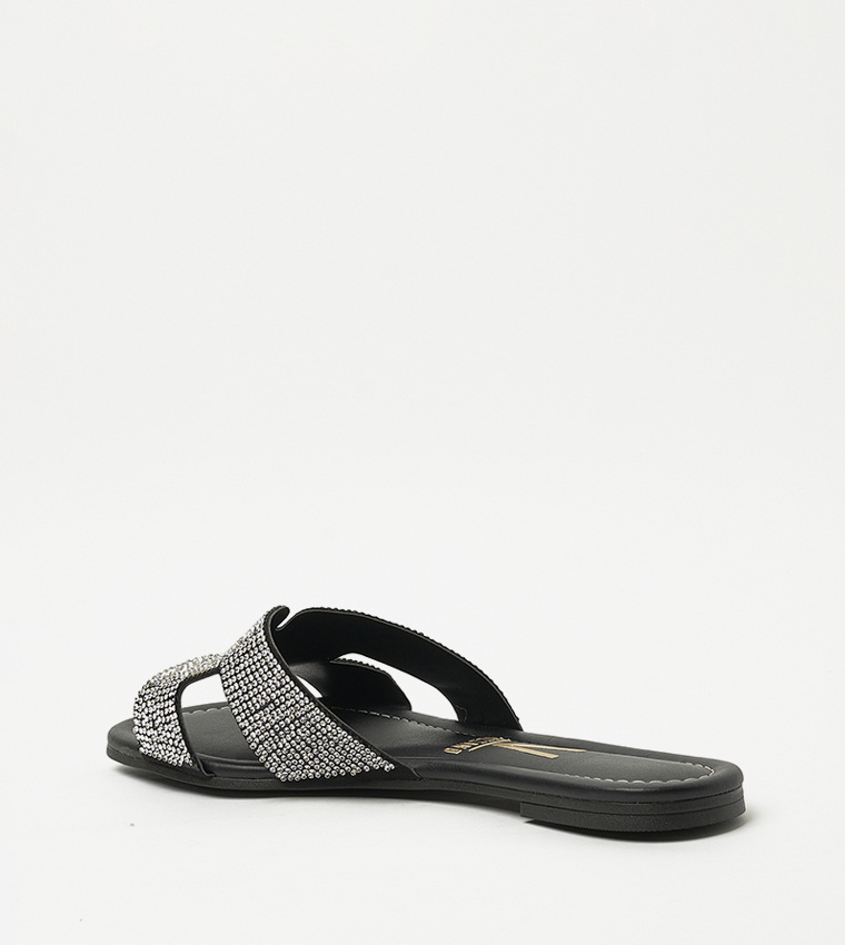 VIOLETA Embellished Flat Sandals