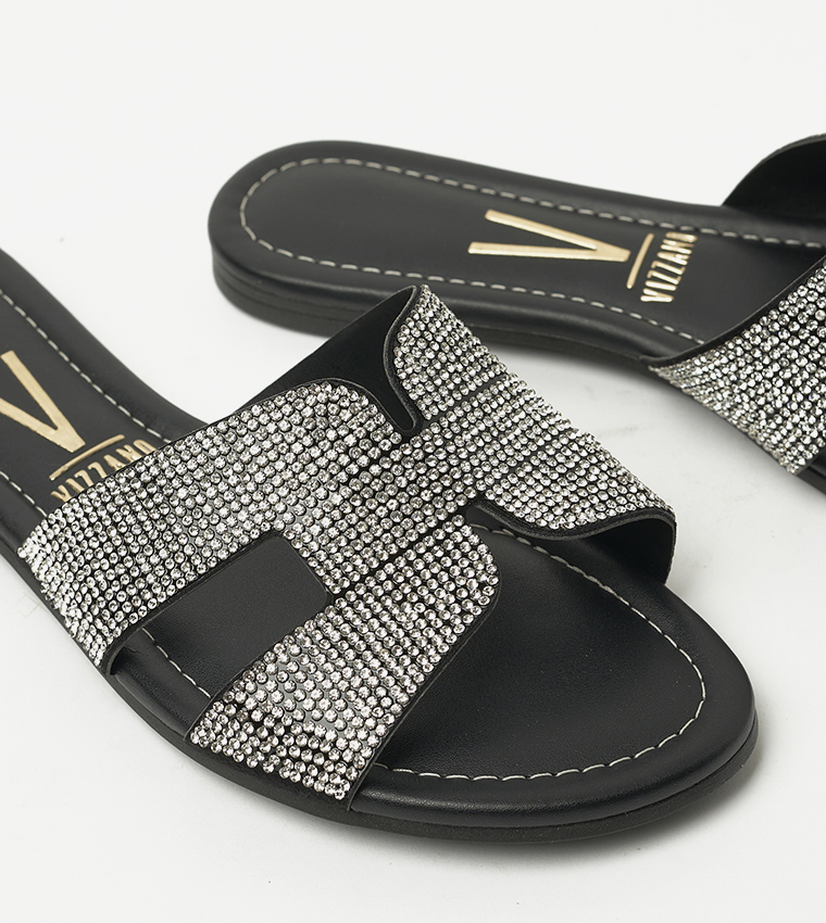 VIOLETA Embellished Flat Sandals