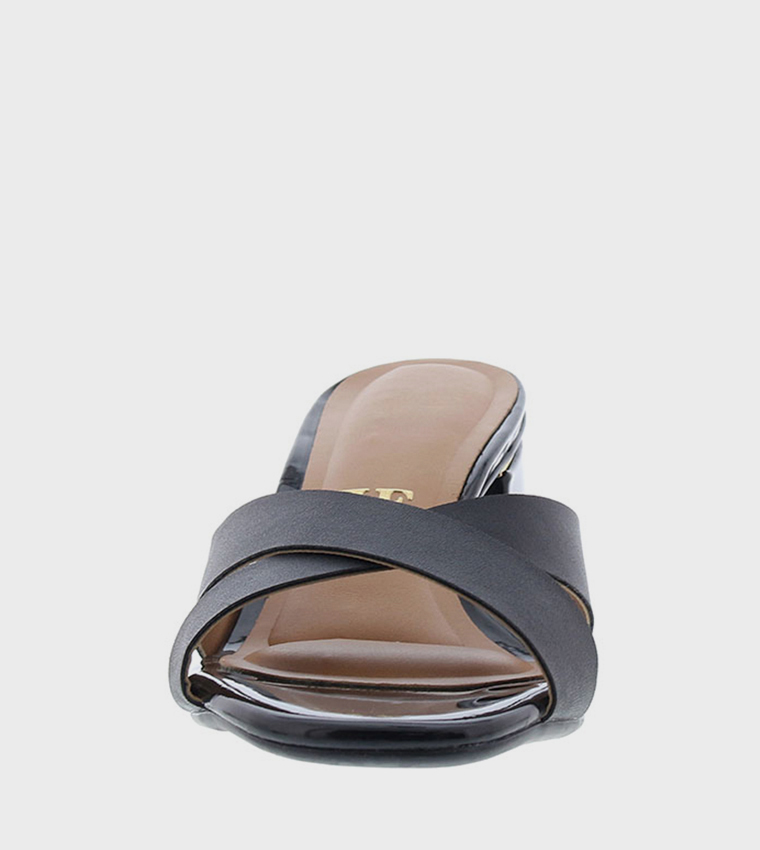 LEXIE Criss-Cross Block Heel Sandals