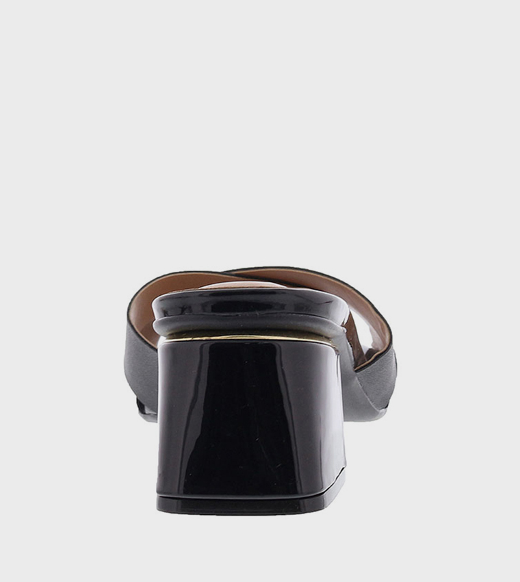 LEXIE Criss-Cross Block Heel Sandals