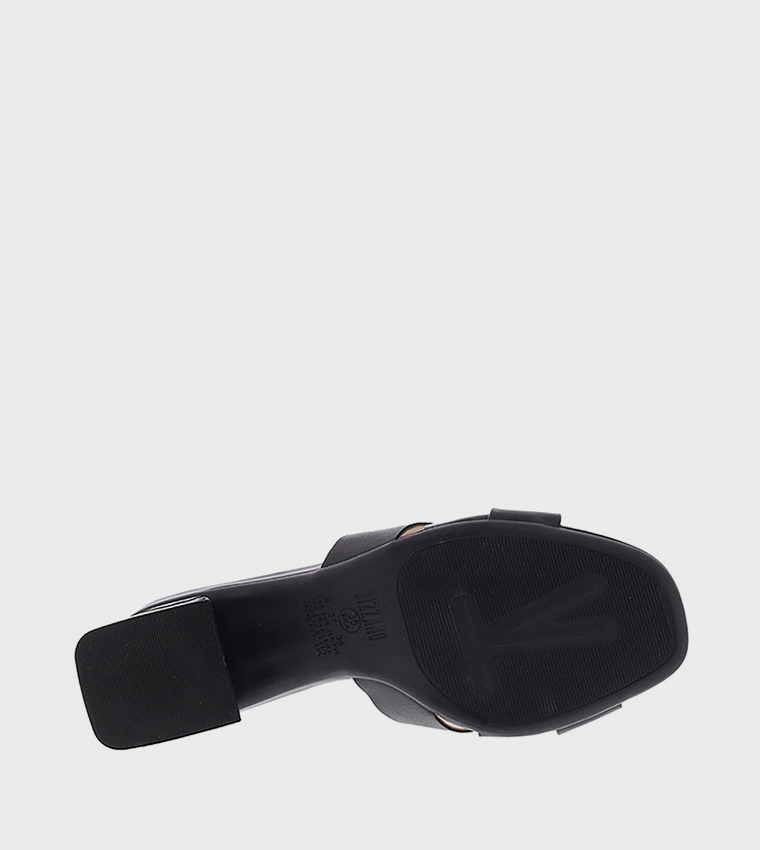 LEXIE Criss-Cross Block Heel Sandals