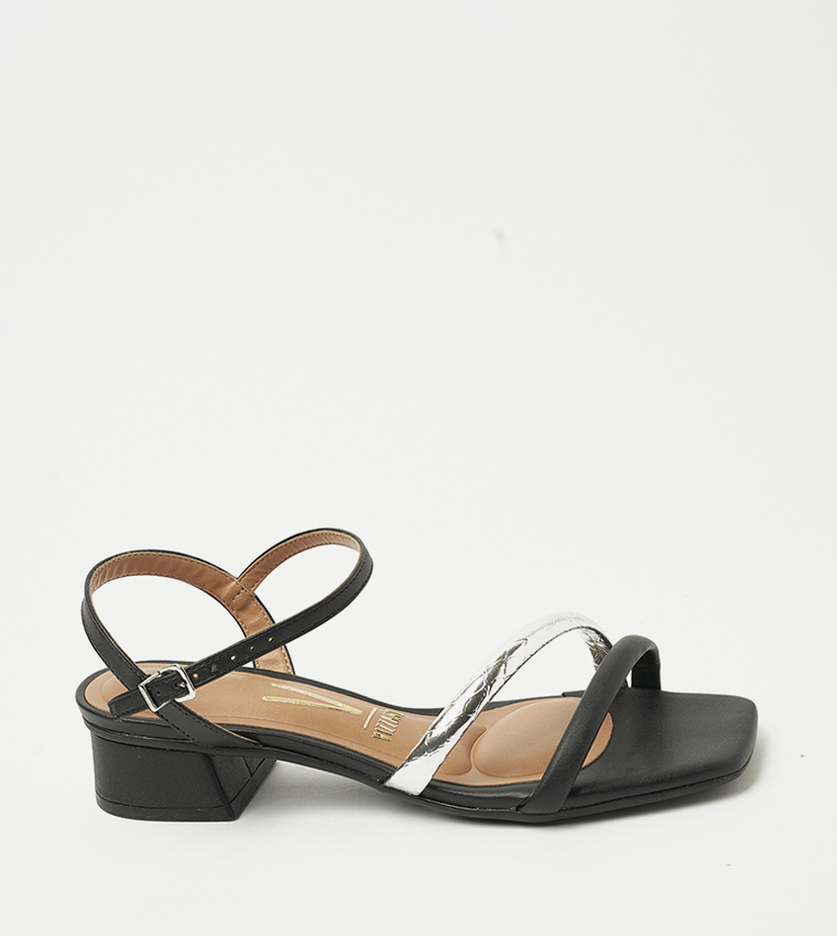 NYOMI Low Block Heel Sandals