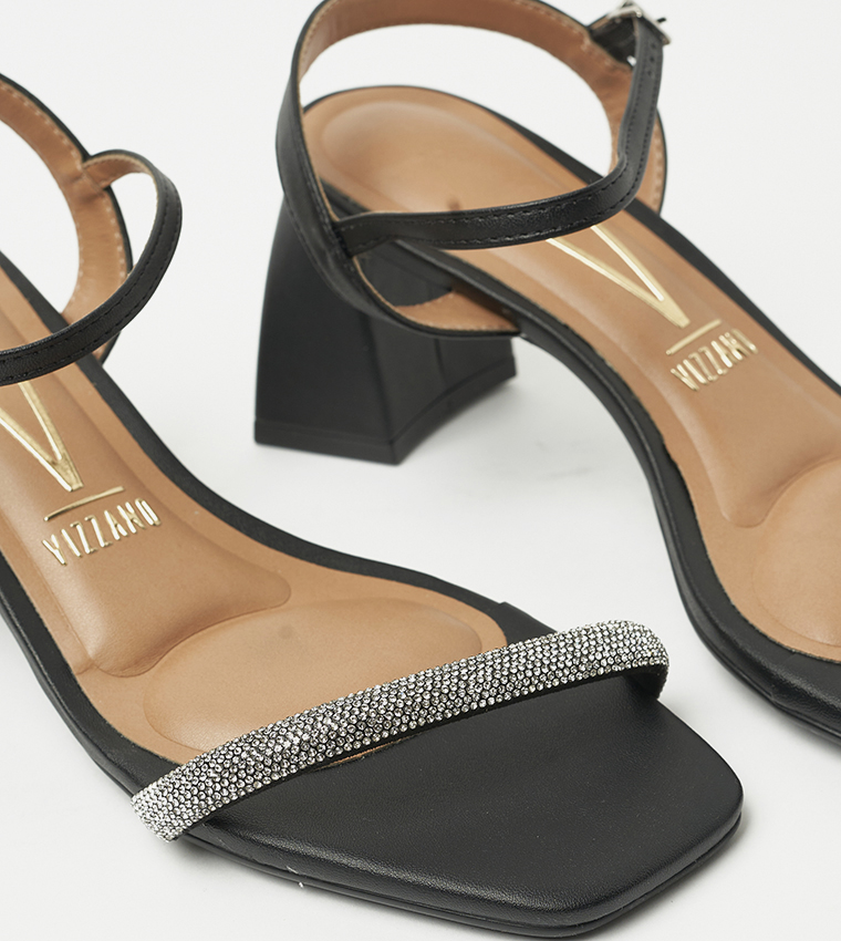 EGYPT Embellished Block Heel Sandals