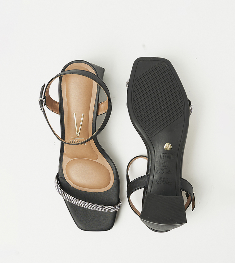 EGYPT Embellished Block Heel Sandals