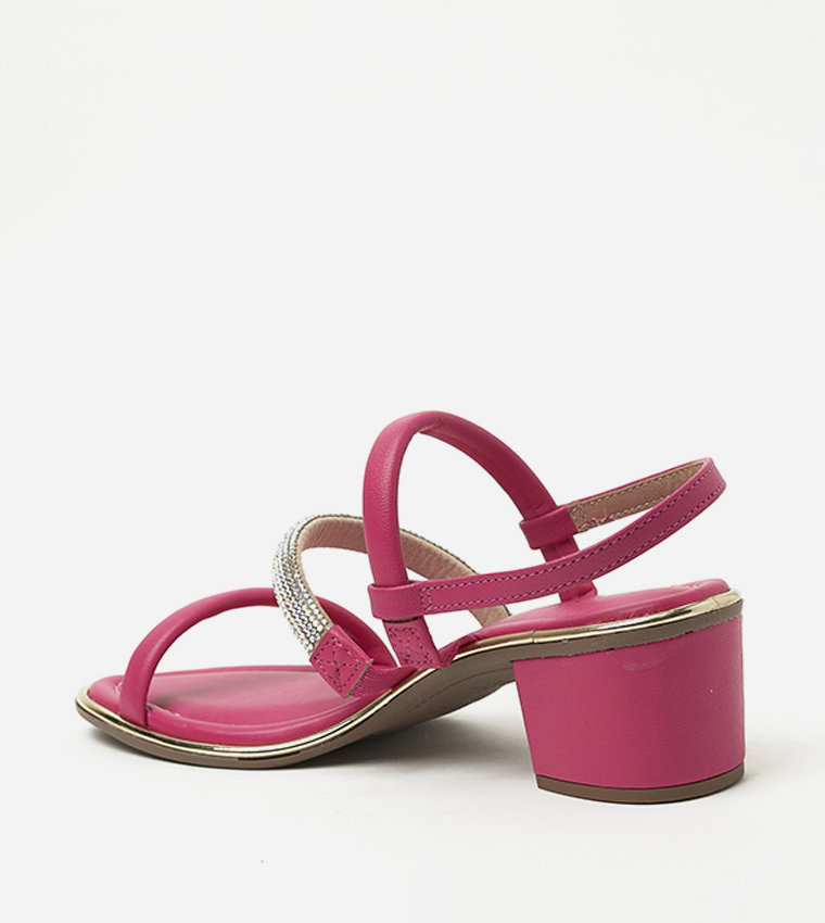 CASSIUS Embellished Block Heel Sandals