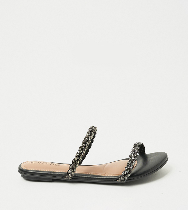 ATTICUS Embellished Flat Sandals