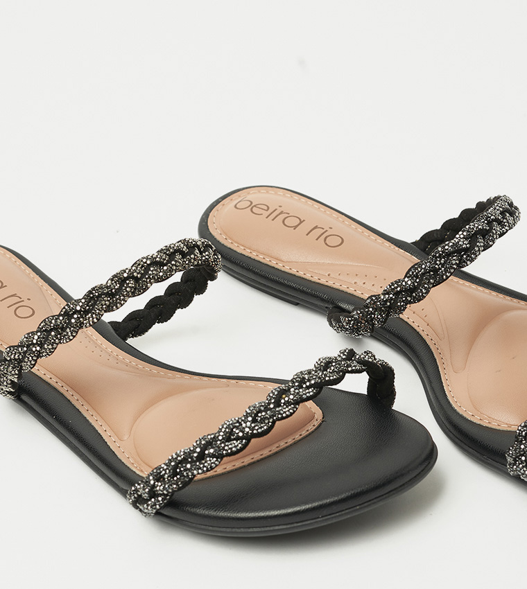 ATTICUS Embellished Flat Sandals