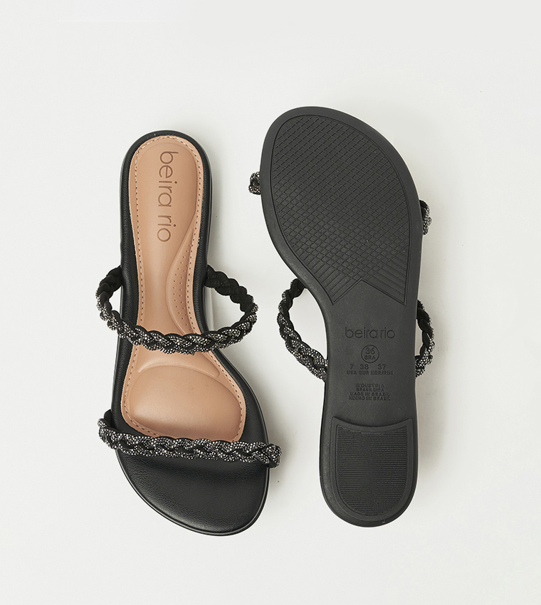 ATTICUS Embellished Flat Sandals