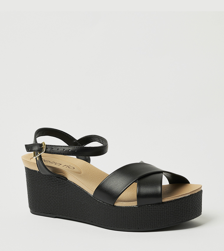 IGNATIUS Ankle Strap Wedge Sandals