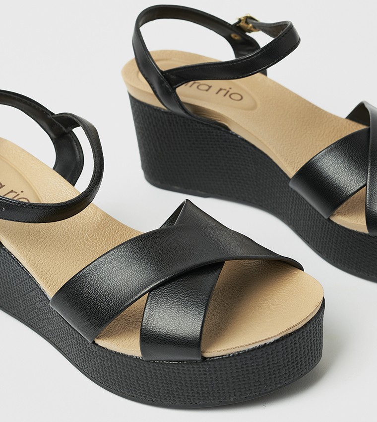 IGNATIUS Ankle Strap Wedge Sandals