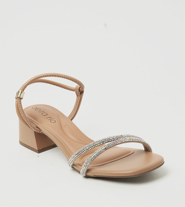 SELENE Embellished Block Heel Sandals