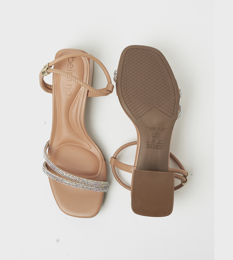 SELENE Embellished Block Heel Sandals