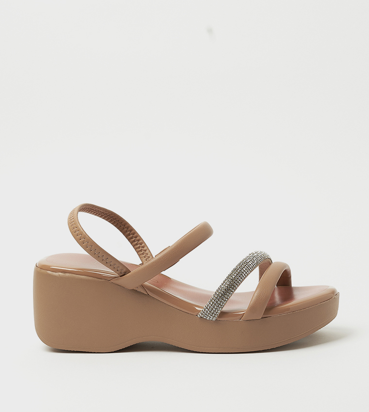SKY Embellished Wedge Sandals
