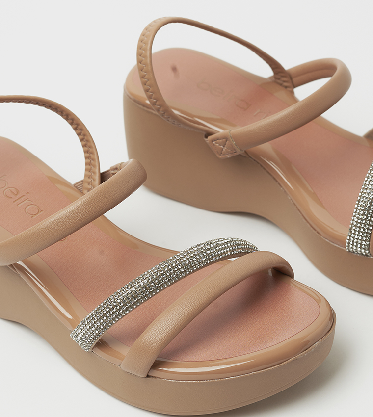 SKY Embellished Wedge Sandals