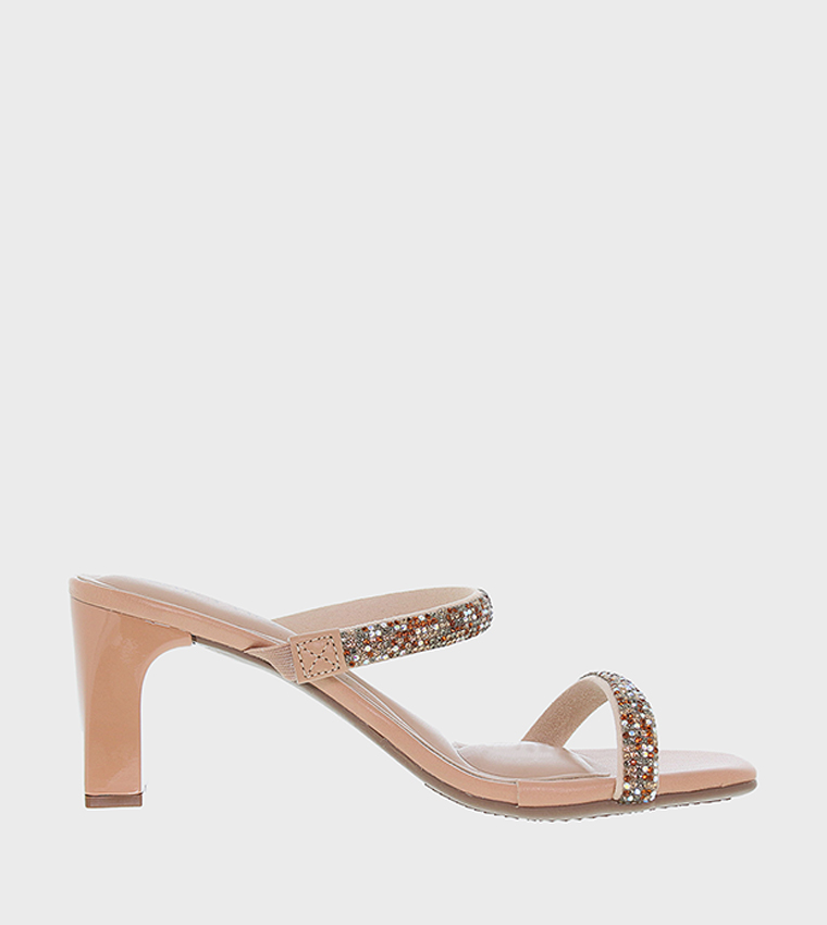 صندل بكعب مزخرف 