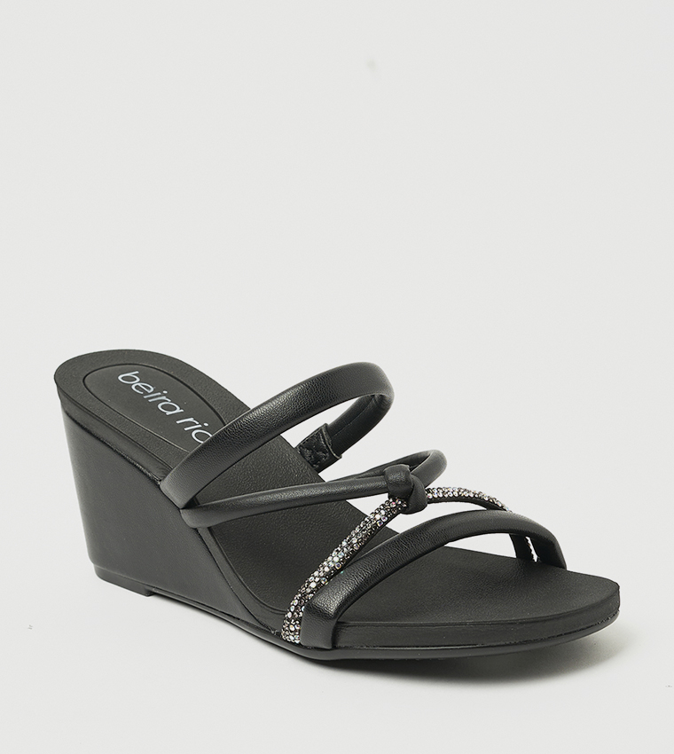 COLTER Embellished Wedge Sandals