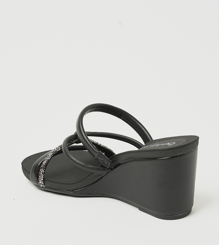 COLTER Embellished Wedge Sandals