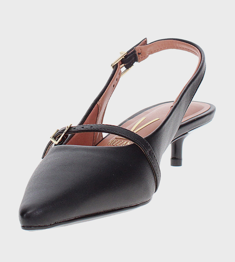 Buckle Strap Slingback Pumps