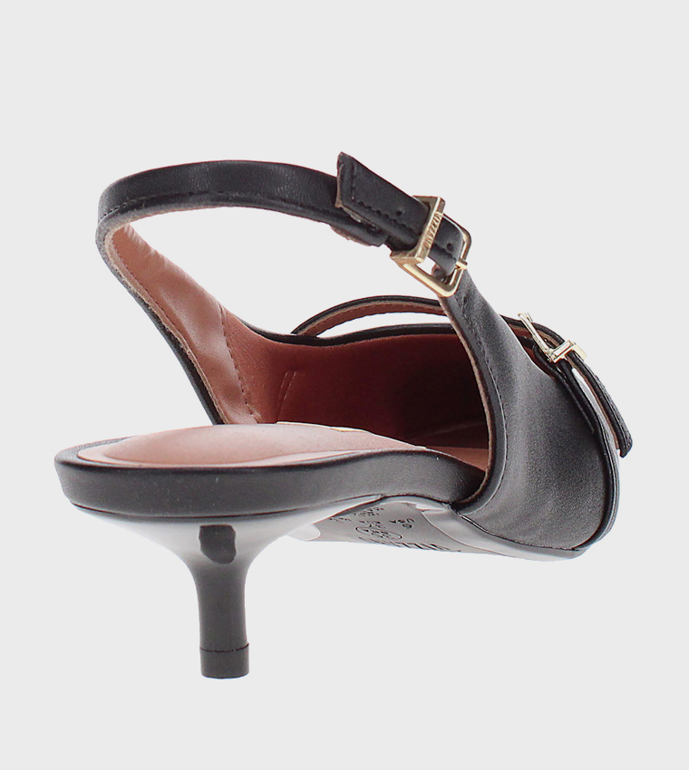 Buckle Strap Slingback Pumps