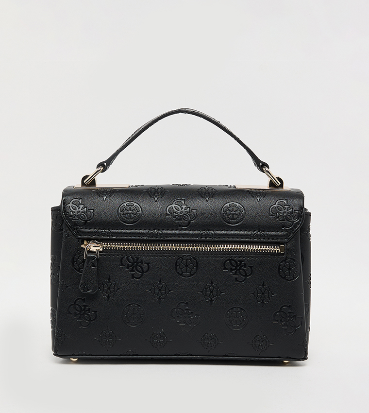 TISHA Monogram Debossed Top Handle Bag