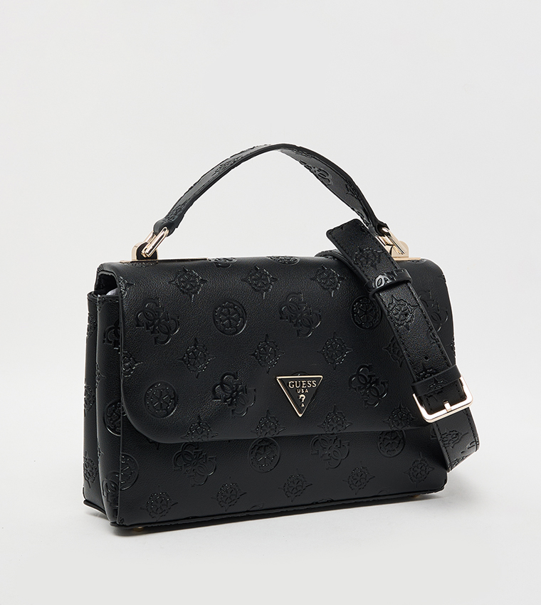 TISHA Monogram Debossed Top Handle Bag