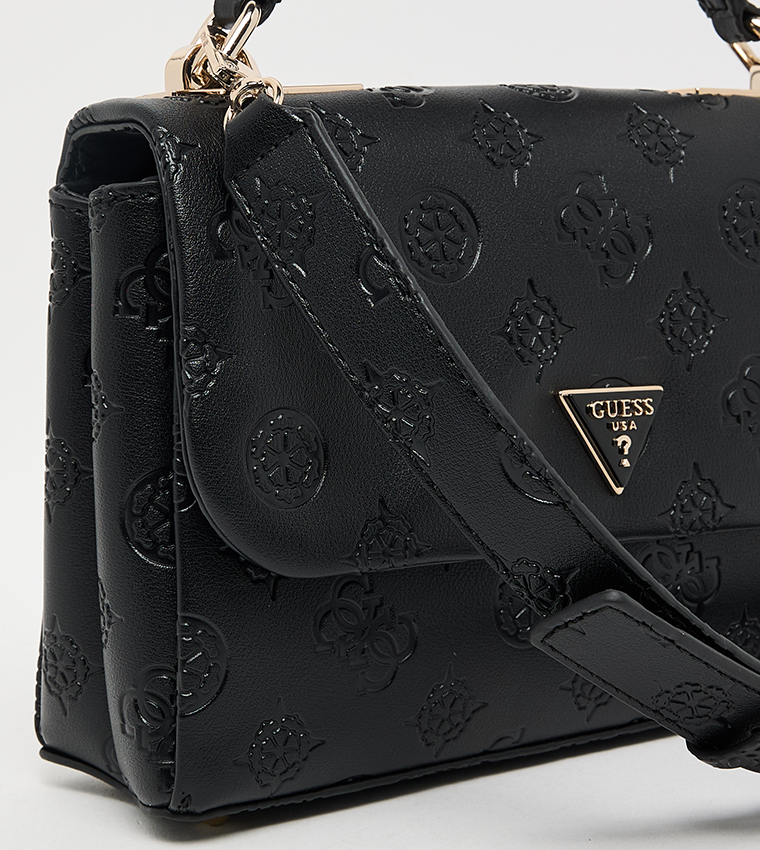 TISHA Monogram Debossed Top Handle Bag