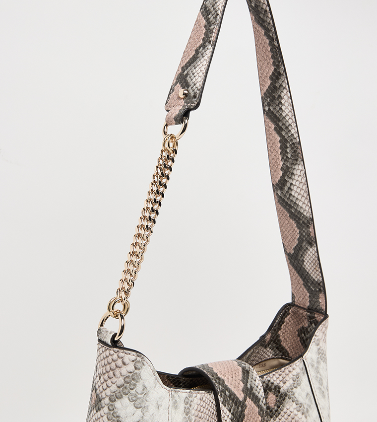 JANE Snake Patterned Hobo Bag