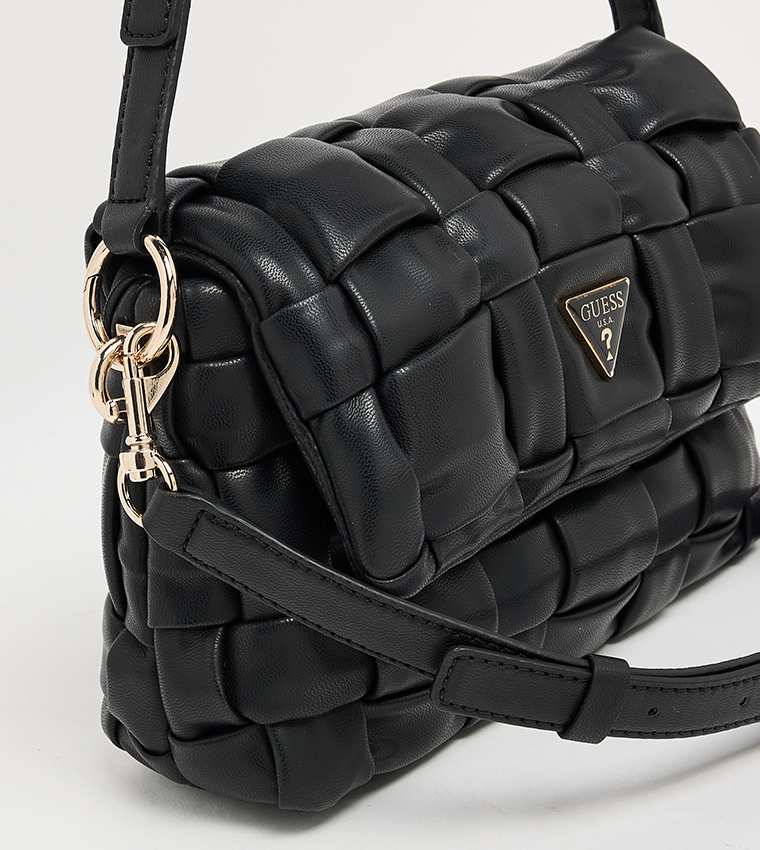 MARION Braided Flap Shoulder Bag