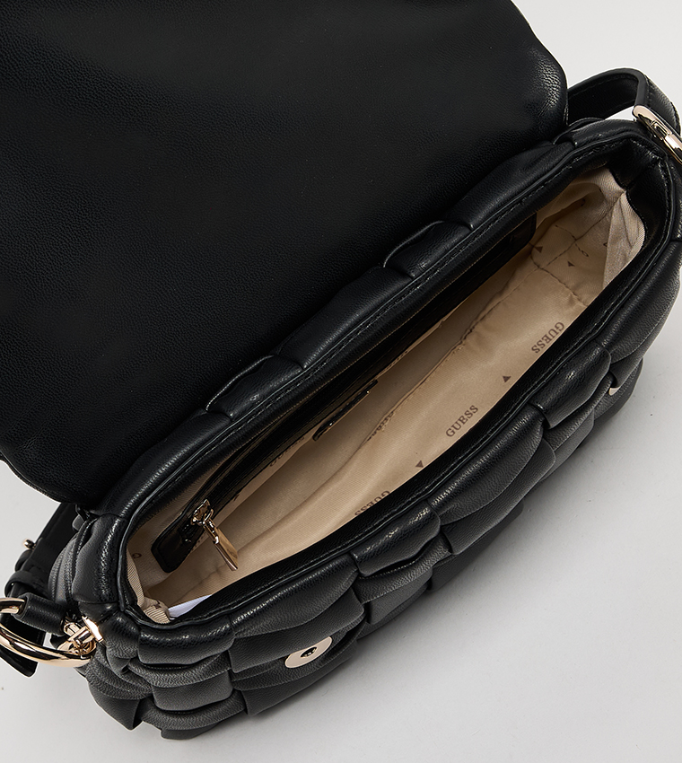 MARION Braided Flap Shoulder Bag