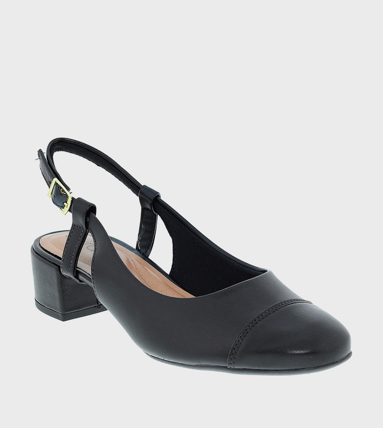 Textured Slingback Pumps