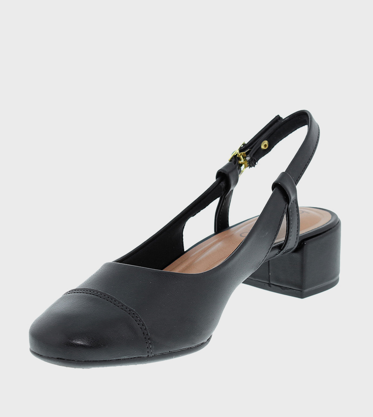 Textured Slingback Pumps