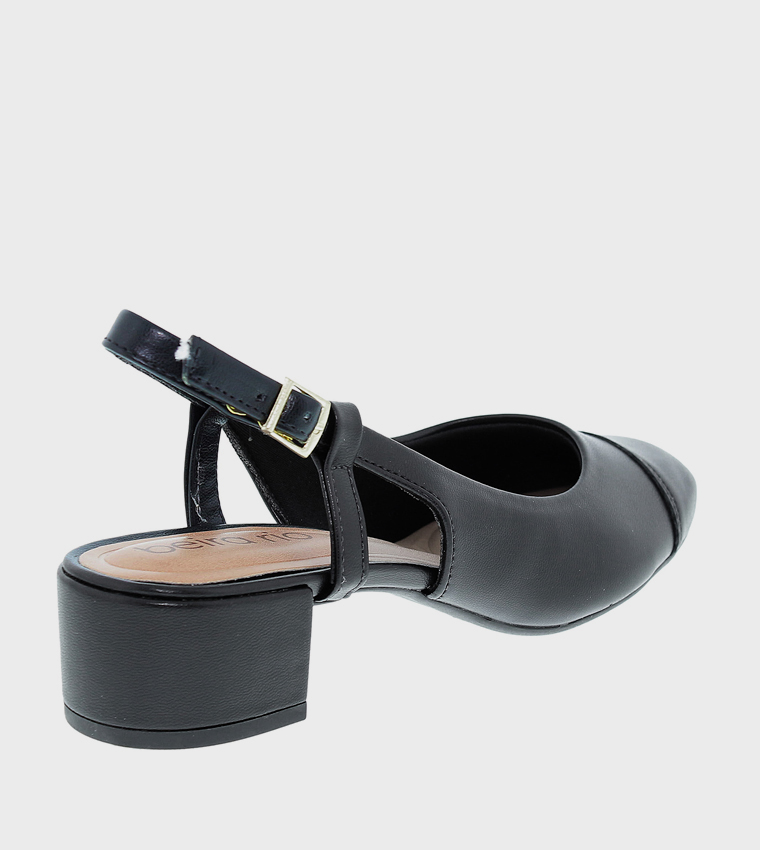 Textured Slingback Pumps