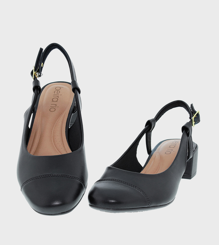 Textured Slingback Pumps