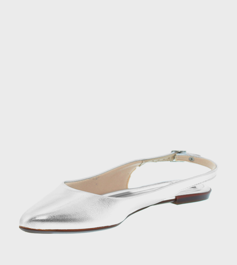 Metallic Slingback Flats