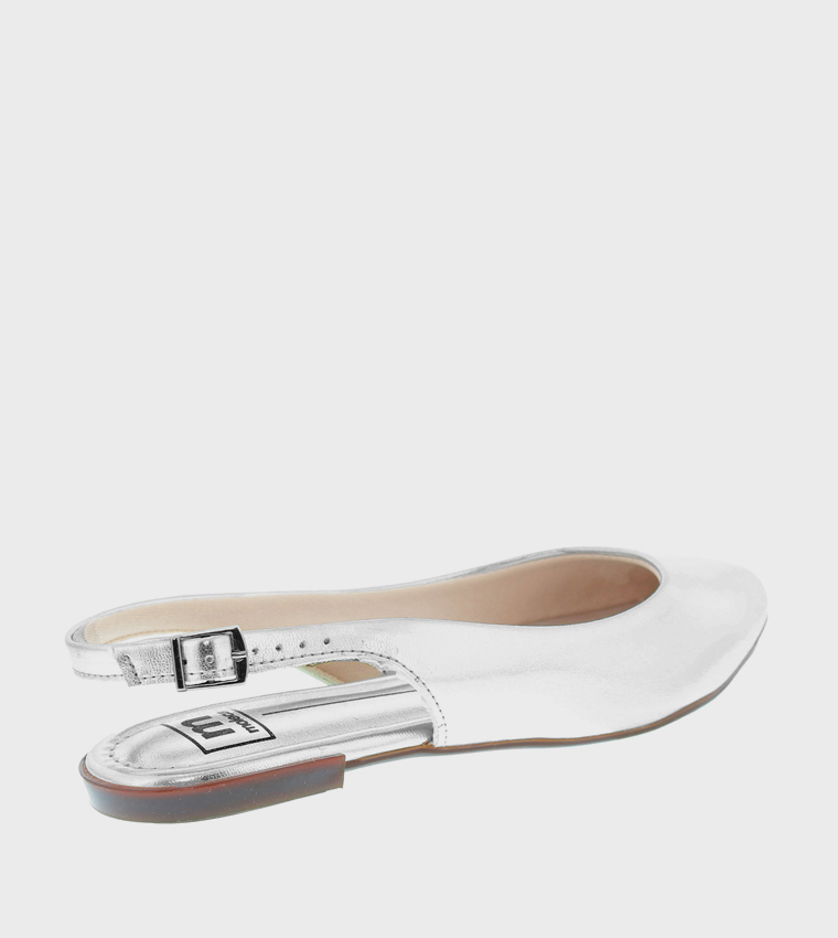 Metallic Slingback Flats