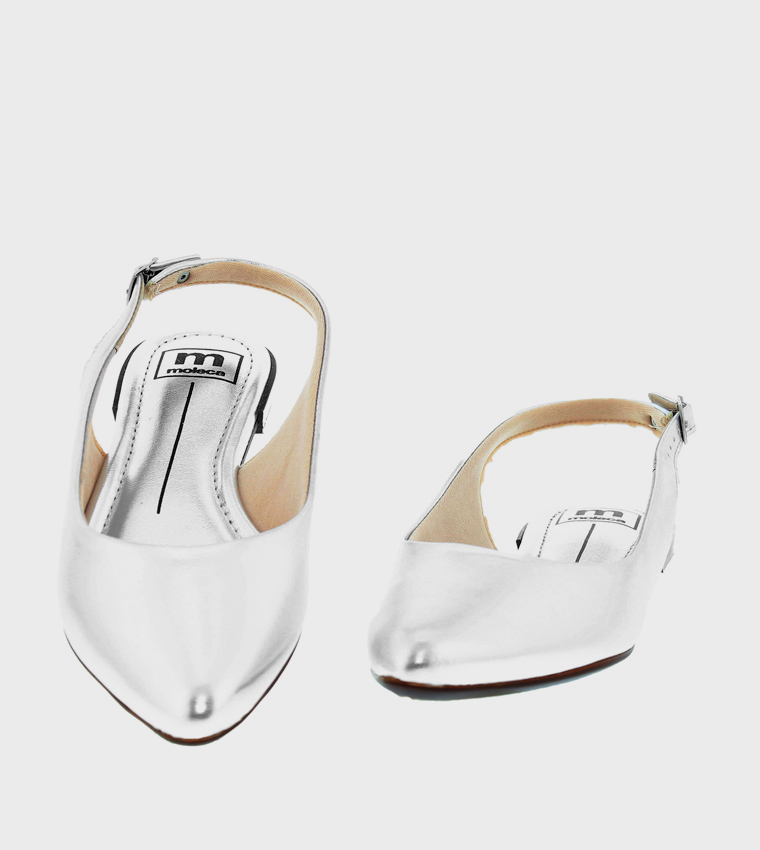 Metallic Slingback Flats