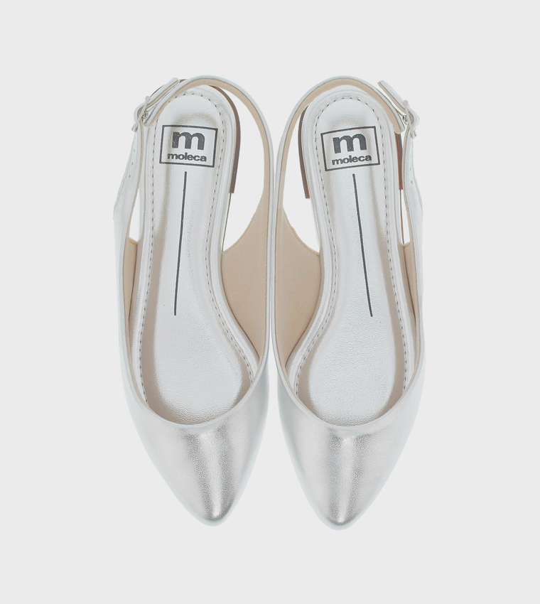 Metallic Slingback Flats