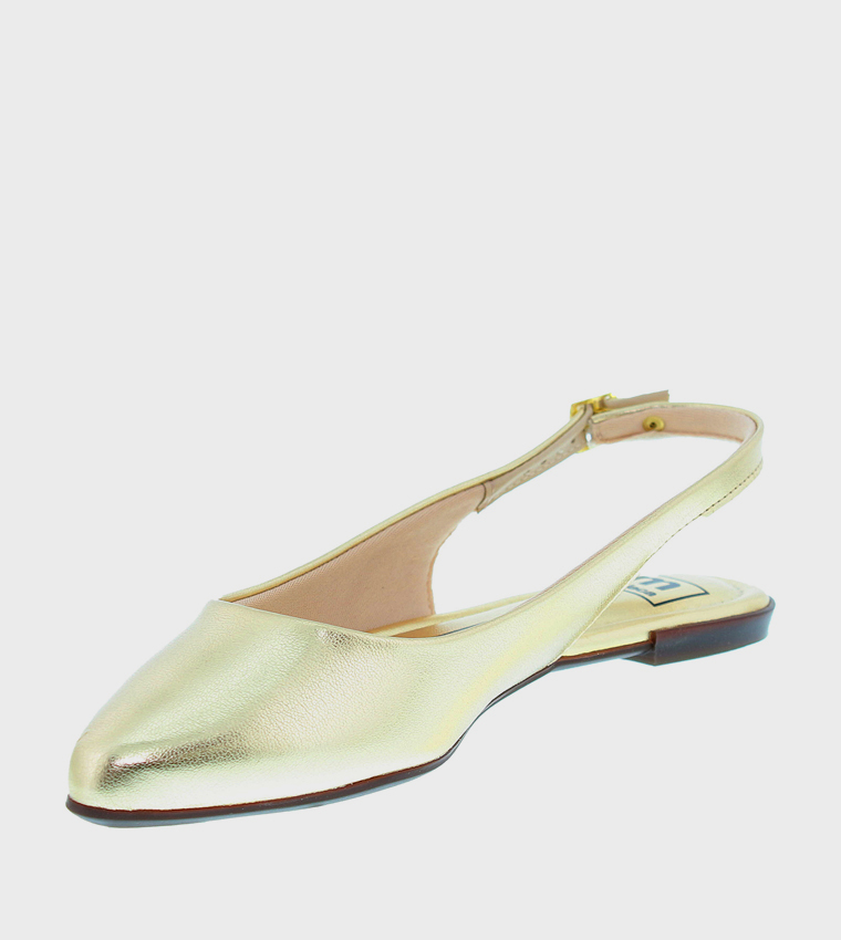 Metallic Slingback Flats